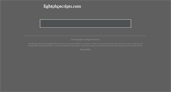 Desktop Screenshot of lightphpscripts.com